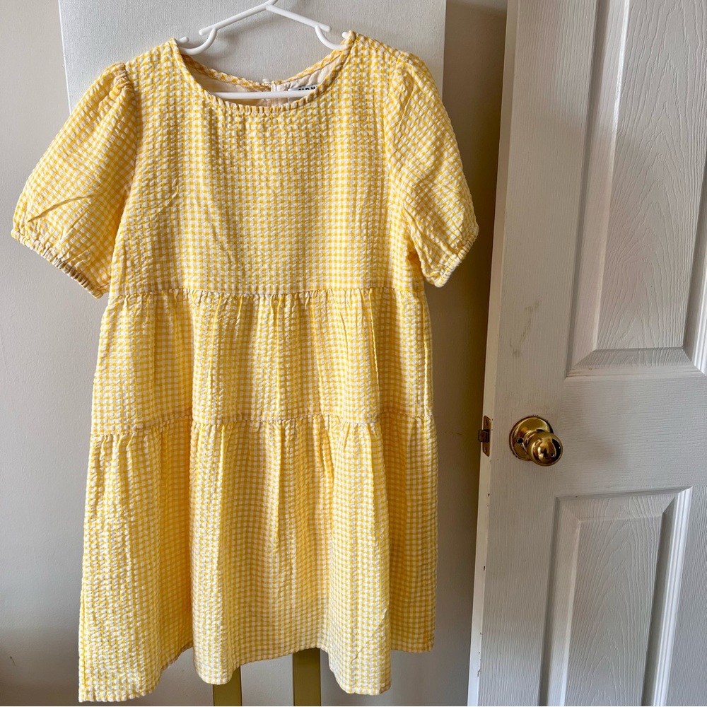 Old Navy | Yellow Gingham Kids Dress - 8